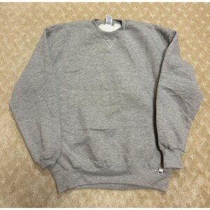 Vintage Russell Athletic Sweatshirt Men's L Grey Crewneck Blank Made in USA 90s